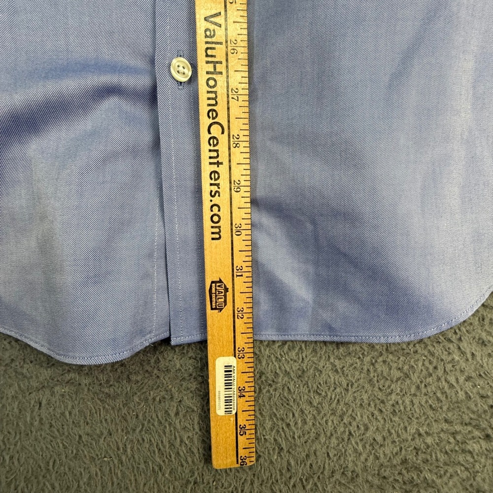 Charles Tyrwhitt Dress Shirt Mens 16/35 Blue Extra Slim Fit Non Iron Twill - Picture 6 of 8
